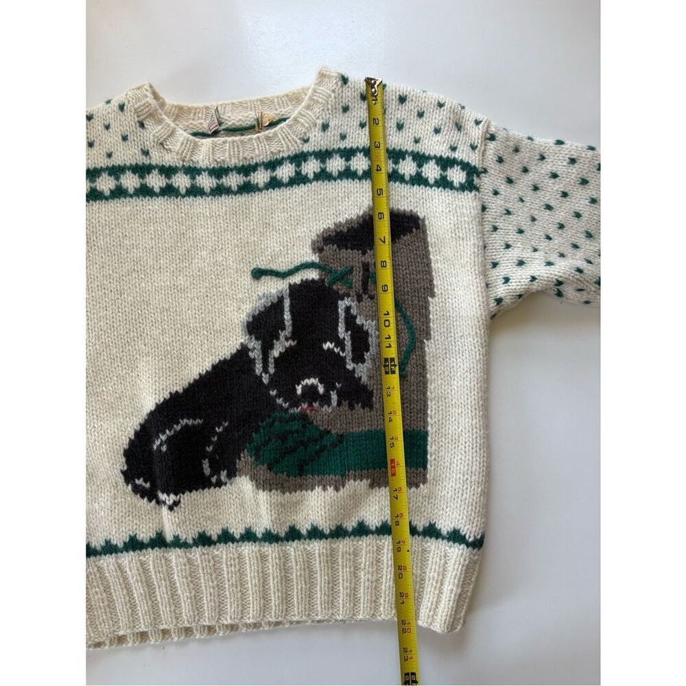 L.LBean Vintage Bean Boot Dog Wool Sweater Medium - Picture 4 of 12
